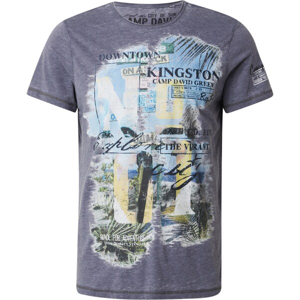CAMP DAVID Tričko modrosivá / pastelovo modrá / pastelovo žltá / 64131431