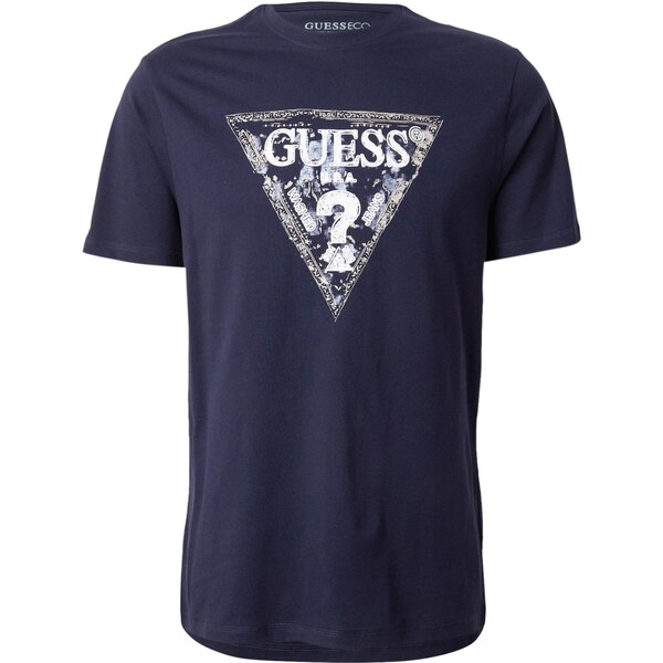 GUESS Tričko svetlomodrá / tmavomodrá / biela 64131621