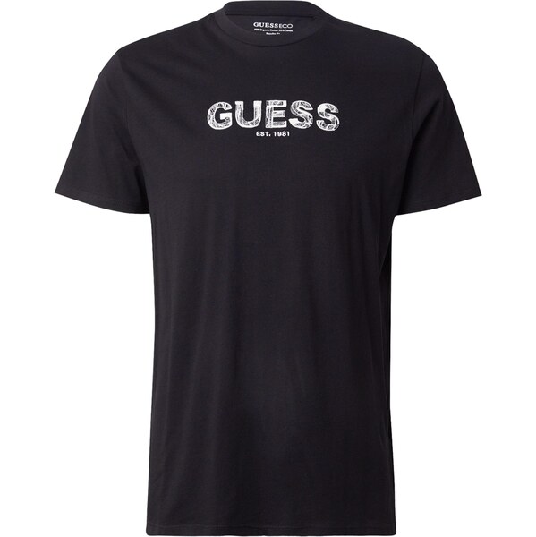 GUESS Tričko čierna / biela 64131623