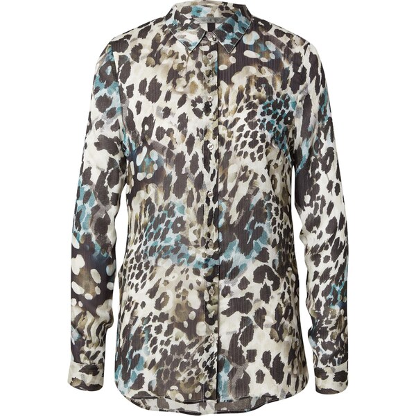 GUESS Blúzka CLOUIS hnedá / petrolejová / čierna / biela 64131643