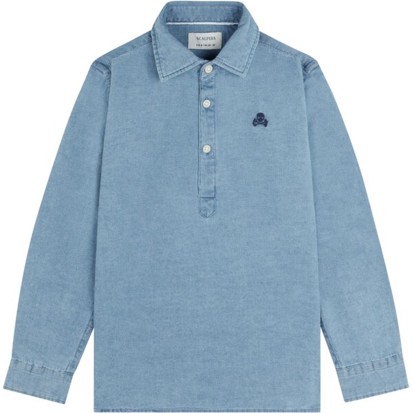 Scalpers Košeľa Polera modrá 65879115