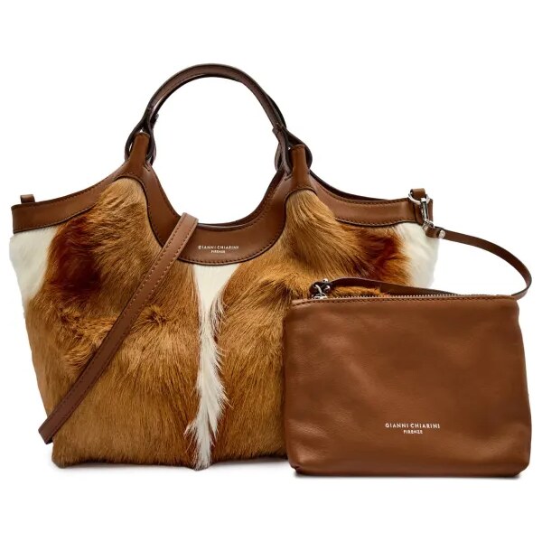 GIANNI CHIARINI Kožená kabelka na rameno + príručná taštička DUA 64123145