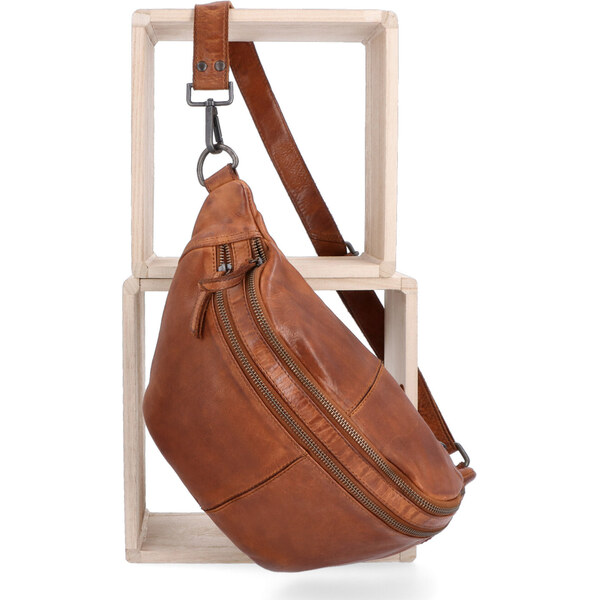 Kožená ľadvinka crossbody Noelia Bolger koňaková NB 2035 KO 64132414