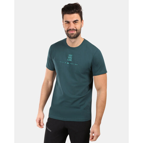 Pánske bavlnené tričko Kilpi DISCOVER-M tmavo zelená 64139708