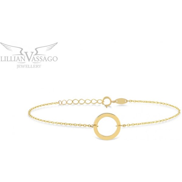Lillian Vassago Zlatý náramok zdobený krúžkom LLV06-GB103 64135607