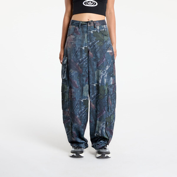 Kalhoty adidas Originals Leaf Camo Print Satin Cargo Joggers Black/ 64141979