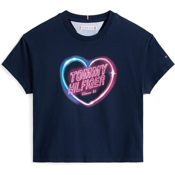 TOMMY HILFIGER Tričko námornícka modrá / vodová / ružová 64146935