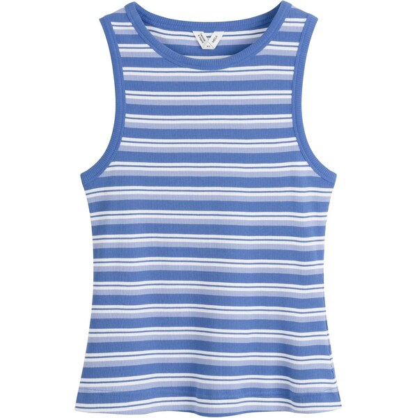 MELA Vyšívaný top DRISNA modrá / biela 65652857