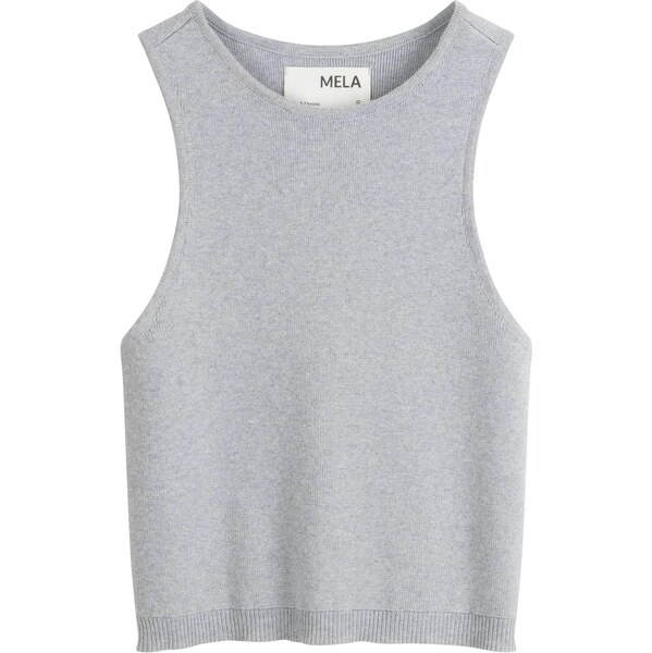 MELA Vyšívaný top NIKARA sivá melírovaná 65652880