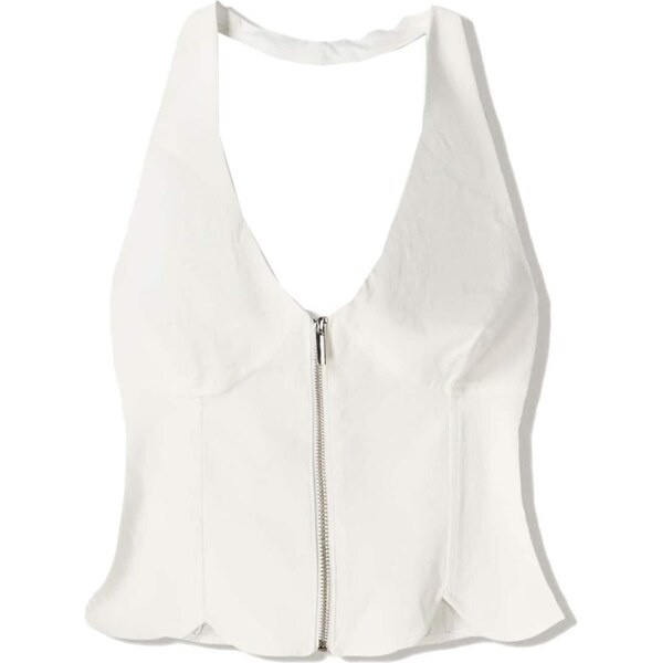 Bershka Top biela 65880831