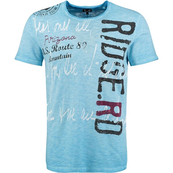 Key Largo Tričko Ridge nebesky modrá / vínovo červená / čierna / biela 64153159