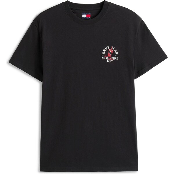 Tommy Jeans Tričko brusnicová / čierna / biela 64153233