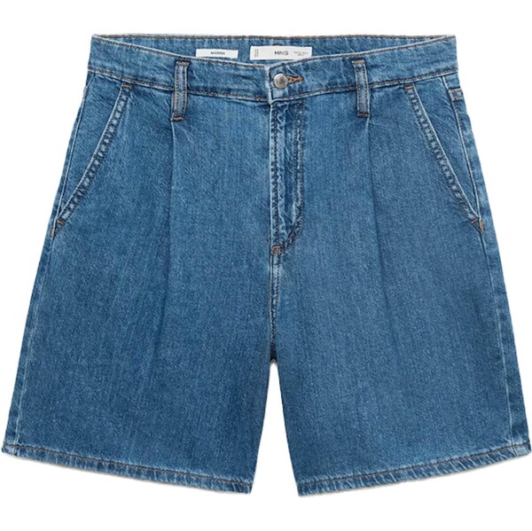 MANGO Plisované rifle MARINA modrá denim 64153068