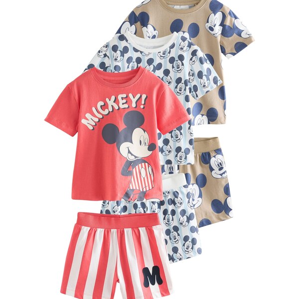 Next Pyžamo tmavomodrá / hnedá / červená / biela 64151959