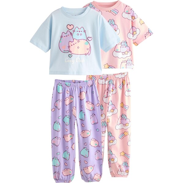 Next Pyžamo Pusheen svetlomodrá / fialová / svetloružová / šedobiela 64500863