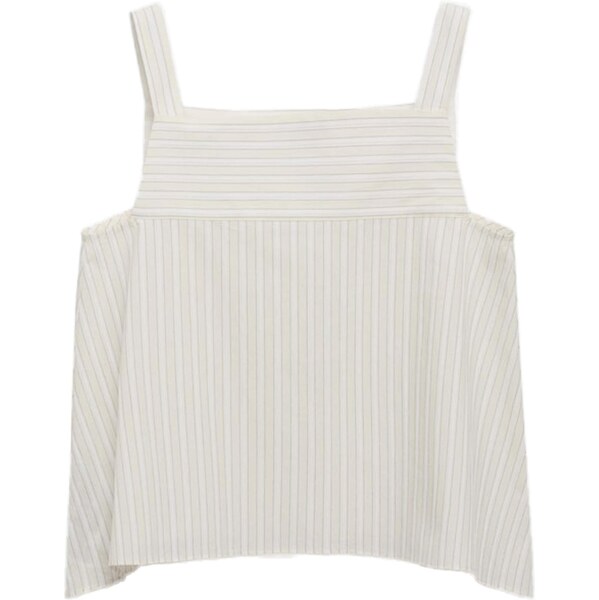 MANGO Top LIMON-H nebielená / čierna / biela 65881781