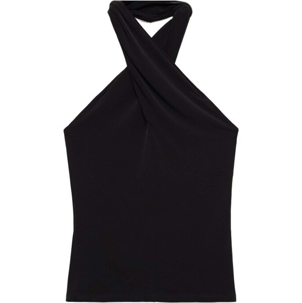 MANGO Top CHRIS čierna 65881787
