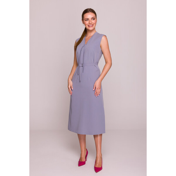 Stylove Midi šaty so zaväzovaním | šedá S410 64154947