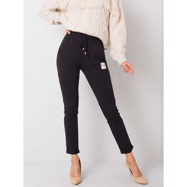 RELEVANCE Čierne dámske tepláky RV-DR-5670.15-black 57947251