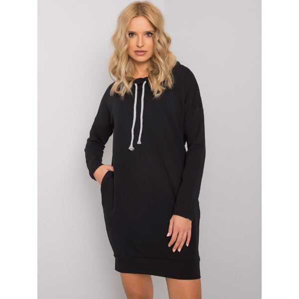 BASIC Čierne mikinové šaty RV-TU-4444.30P-black 23252331