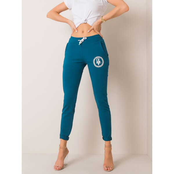 RELEVANCE Dámske tmavo modré tepláky RV-DR-5405.04X-seablue 57948473