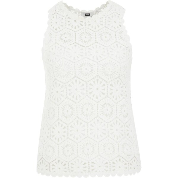 WE Fashion Vyšívaný top biela 65881903