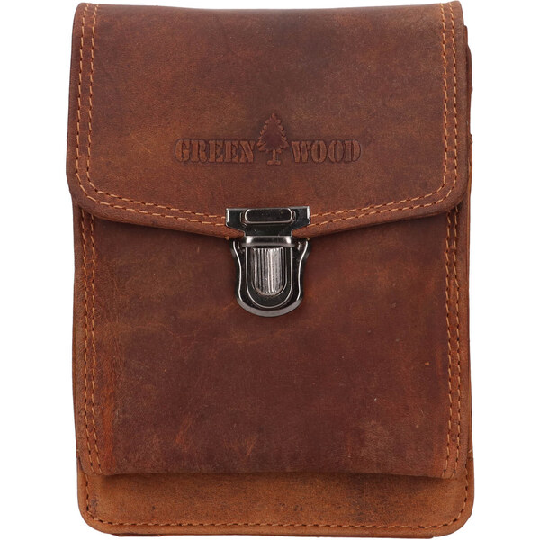 Pánska kožená taška cez rameno Greenwood Dan - svetlo hnedá 64167666