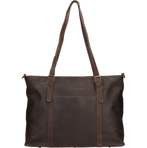 Dámska kožená kabelka Greenwood Lena - tmavo hnedá 24847446