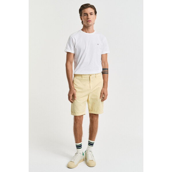 ŠORTKY GANT REG SUNFADED CHINO SHORTS DUSTY LIGHT YELLOW 62622066