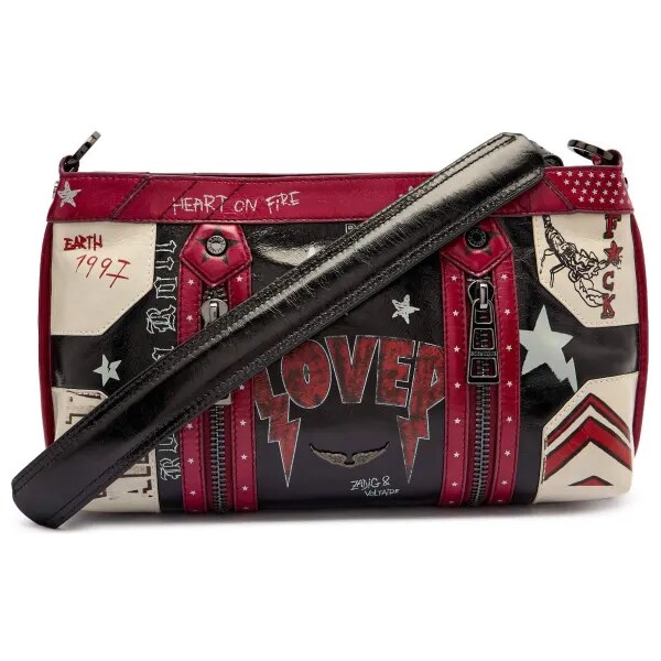 Zadig&Voltaire Kožená kabelka na rameno SUNNY MOODY PUNK 64170796