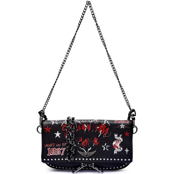 Zadig&Voltaire Kožená listová kabelka ROCK NANO 64170799