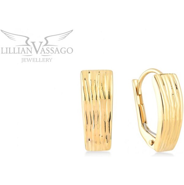 Lillian Vassago Zlaté patentové náušnice s gravírovaním LLV06-GER266 64193282