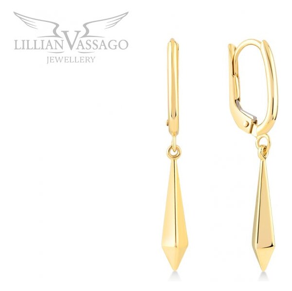 Lillian Vassago Zlaté visiace náušnice s originálnym tvarom LLV06 64193287