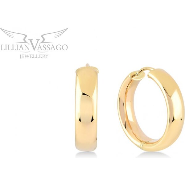 Lillian Vassago Zlaté lesklé kruhové náušnice 2 cm LLV06-GER343 64193391