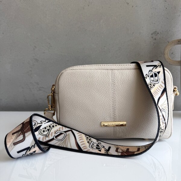 Kožená kabelka CROMIA Aruba avorio 64196459