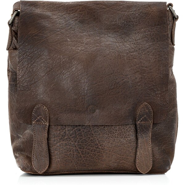 Lindenmann Pánska kožená taška cez rameno Moris hnedá 64196554