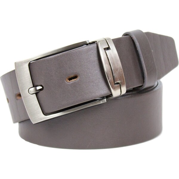 Penny Belts Pánsky kožený opasok 234-PR09 sivý 37585681