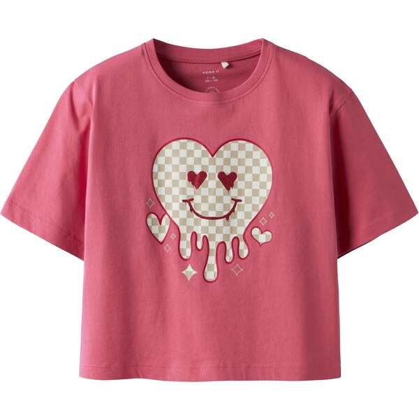 NAME IT Tričko NKFKAREN tmavobéžová / ružová / biela 64201535