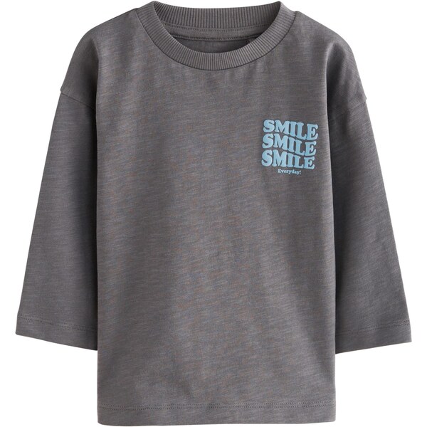 Next Tričko pastelovo modrá / tmavosivá 64488283