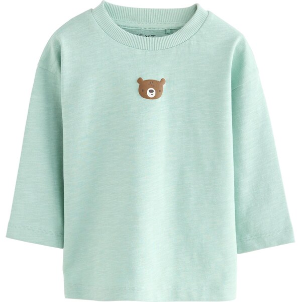 Next Tričko azúrová / hnedá 64488324