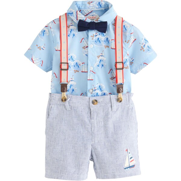 Next Set námornícka modrá / svetlomodrá / červená / biela 64293963