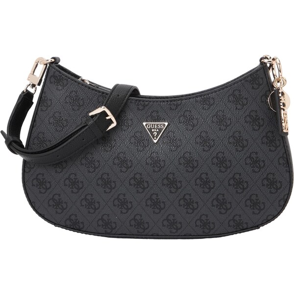 GUESS Kabelka na rameno NOELLE II TOP ZIP SHOULDER BAG antracitová / 64202108