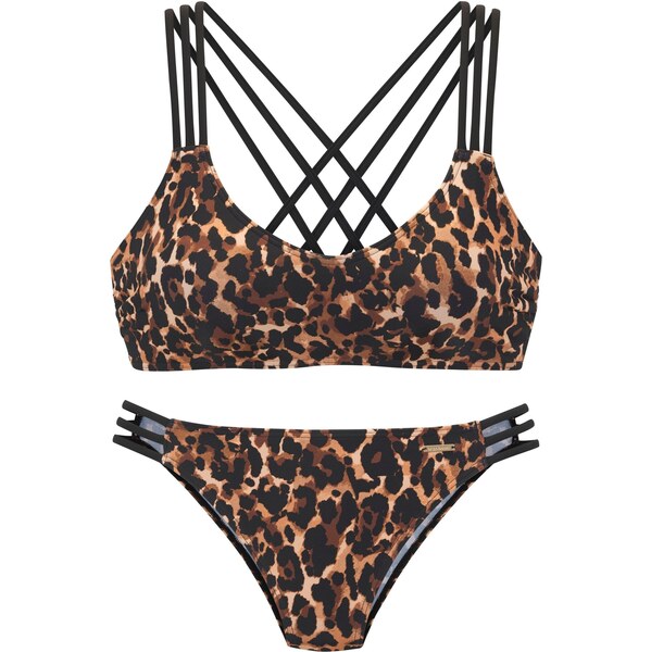 Bruno Banani Bikiny hnedá / brokátová / čierna 64563856