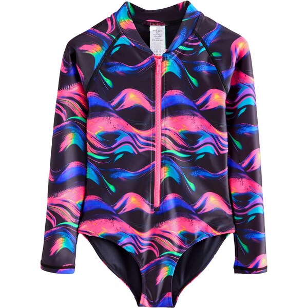 Next Jednodielne plavky svetlomodrá / ružová / čierna 64216590