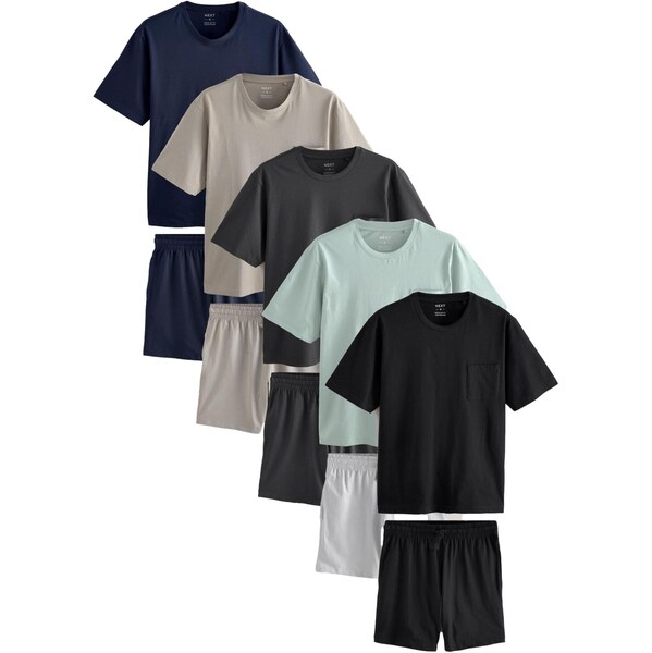 Next Krátke pyžamo námornícka modrá / tmavošedá / antracitová / mätová 64201759