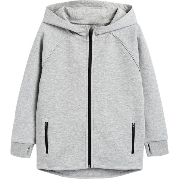 Next Tepláková bunda sivá melírovaná 64458057