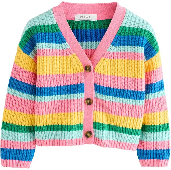 Next Kardigán modrá / citrónová / zelená / svetloružová 65880074