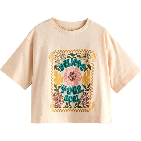 Next Tričko citrónová / zelená melírovaná / broskyňová / ružová 64513034