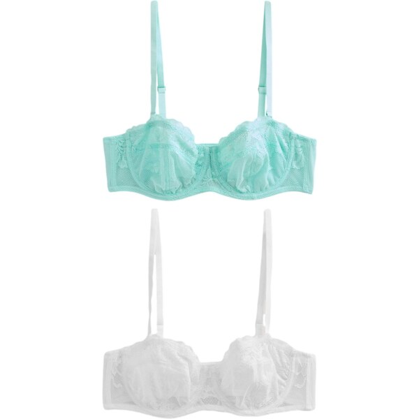 Next Podprsenka tyrkysová / biela 64575555