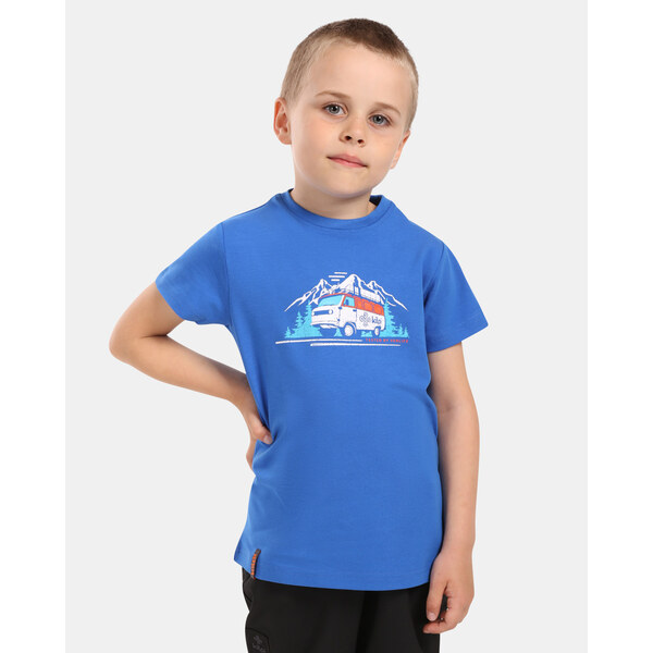 Chlapčenské bavlnené tričko Kilpi SALO-JB modrá 64203021